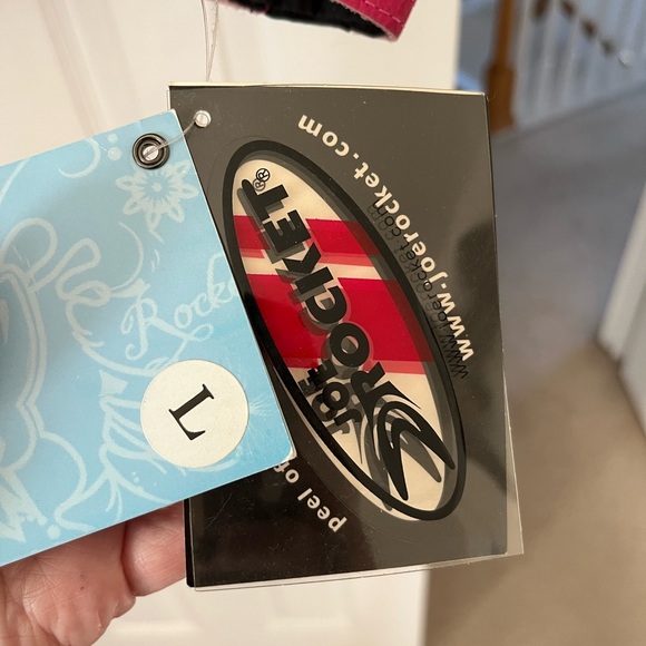 NWT. Joe Rocket Ladies Pink and Black Leather Aura Jacket. Size large. - Picture 11 of 12